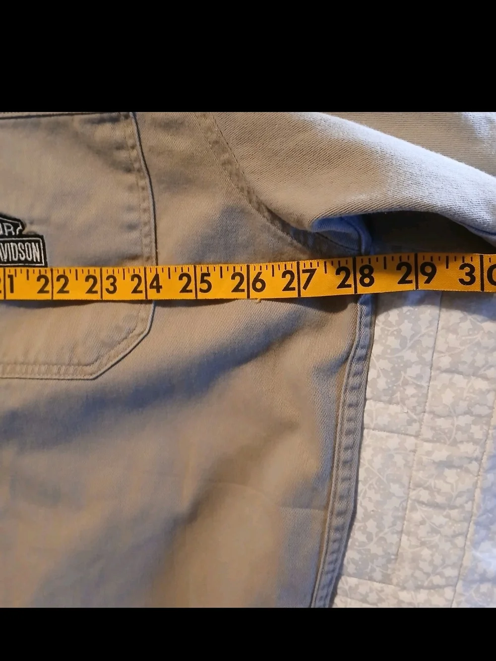 Harley-Davidson Men's Beige Shirt/ Jacket with Embroidered Logo Sz XXL